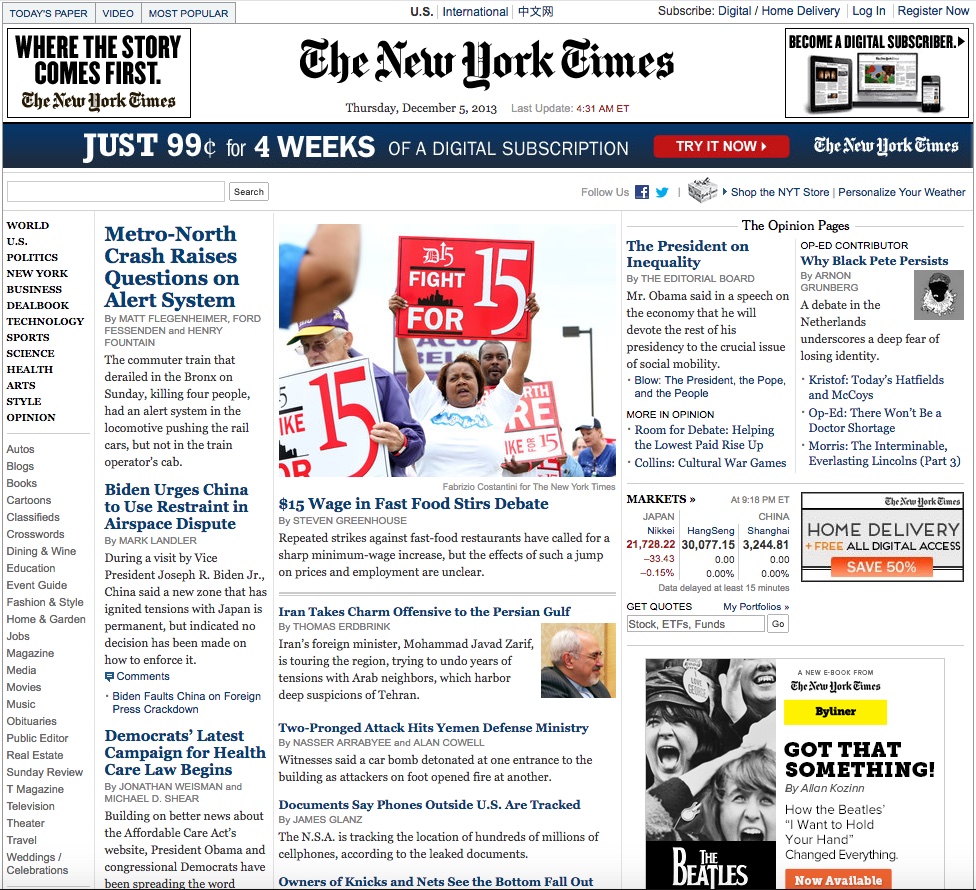 2013 homepage redesign (2013)
